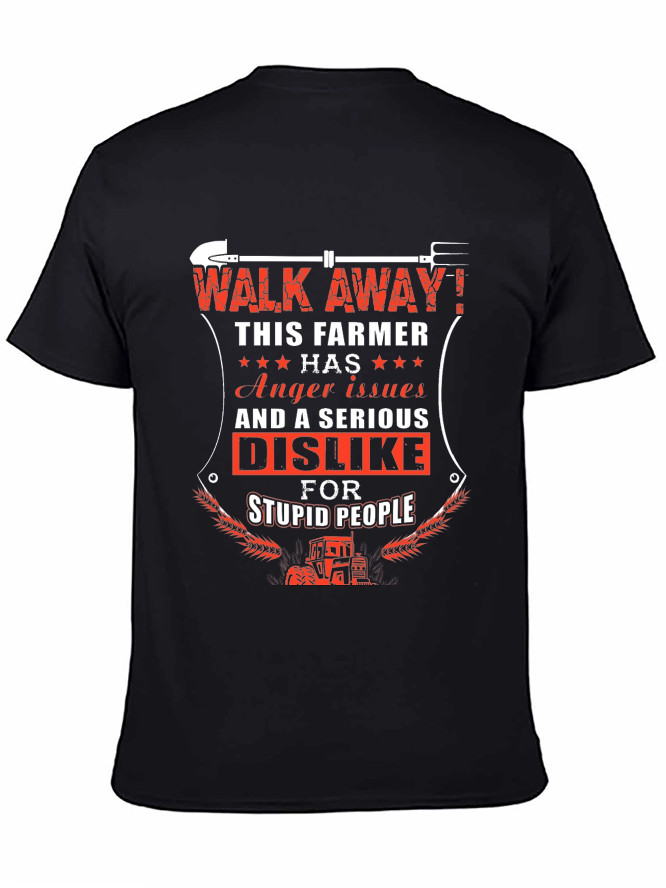 Black Farmer Anger Issues Graphic T-Shirt view 4