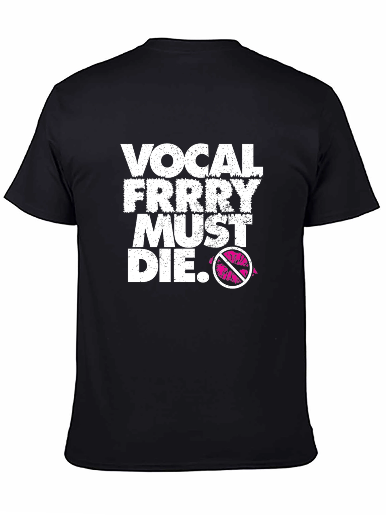 Black Vocal Frrry Must Die Black Graphic Tee view 4