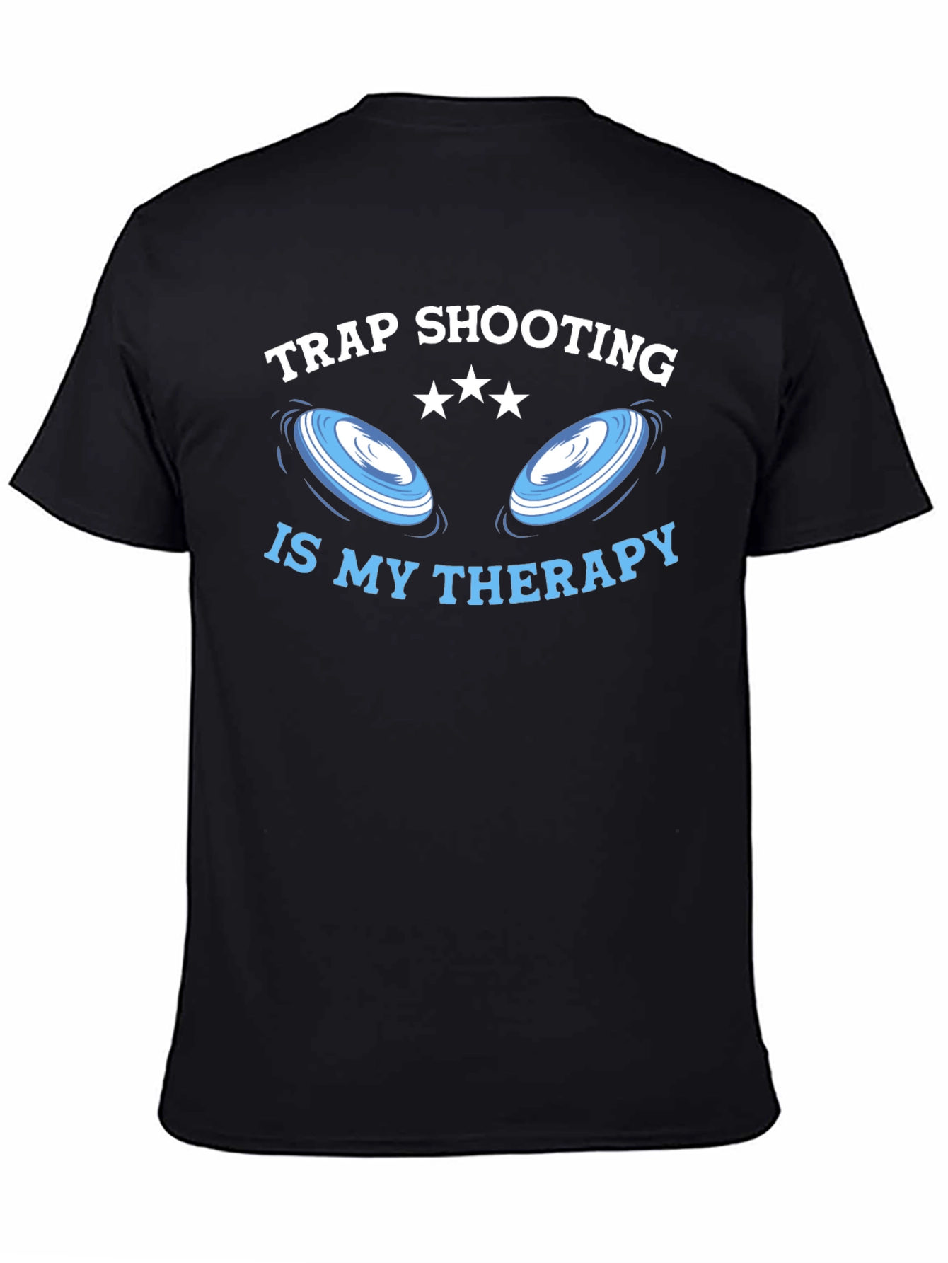 Black Trap Shooting Therapy T-Shirt view 4