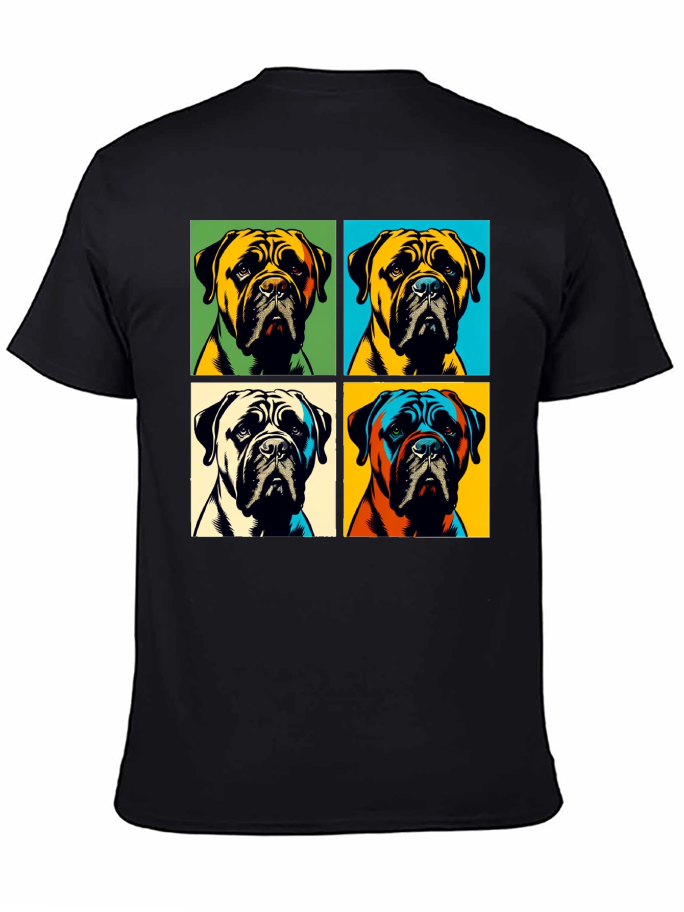 Black Pop Art Dog T-Shirt - Stylish Graphic Tee view 4