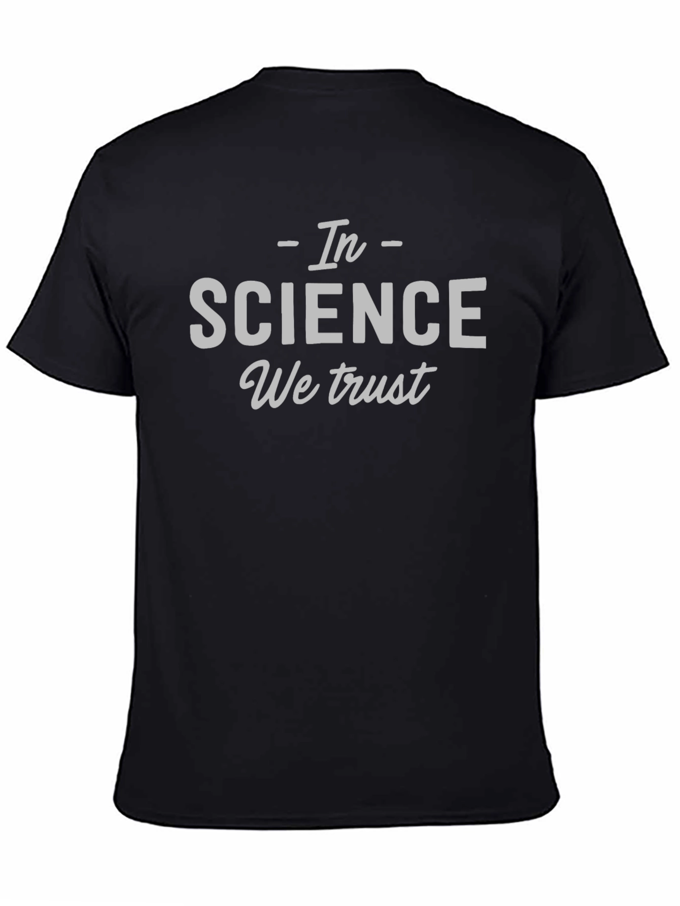 Black Science We Trust Graphic Tee - Modern Casual T-Shirt view 4