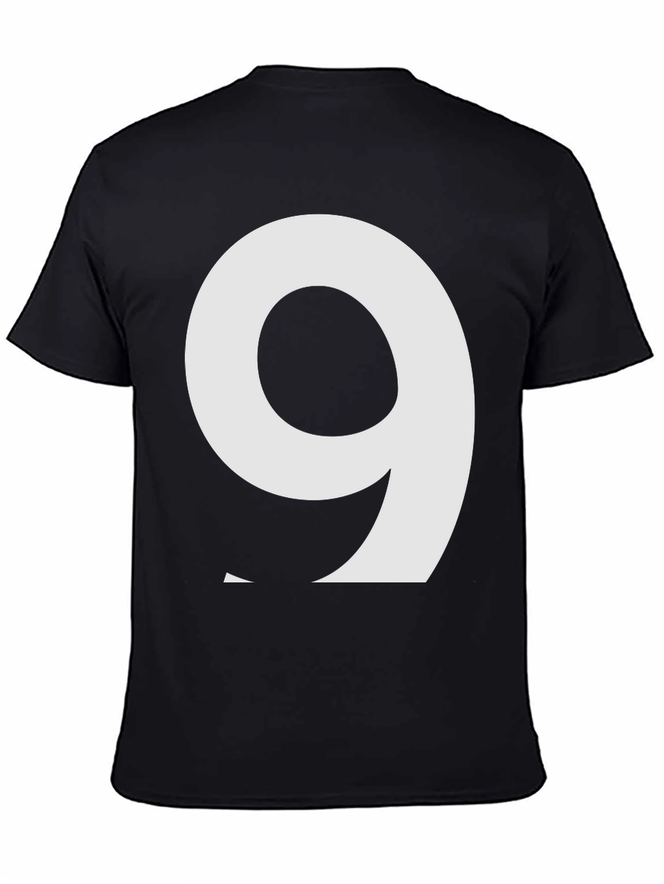 Black Number 9 Graphic Tee - Bold & Stylish Cotton Shirt view 4