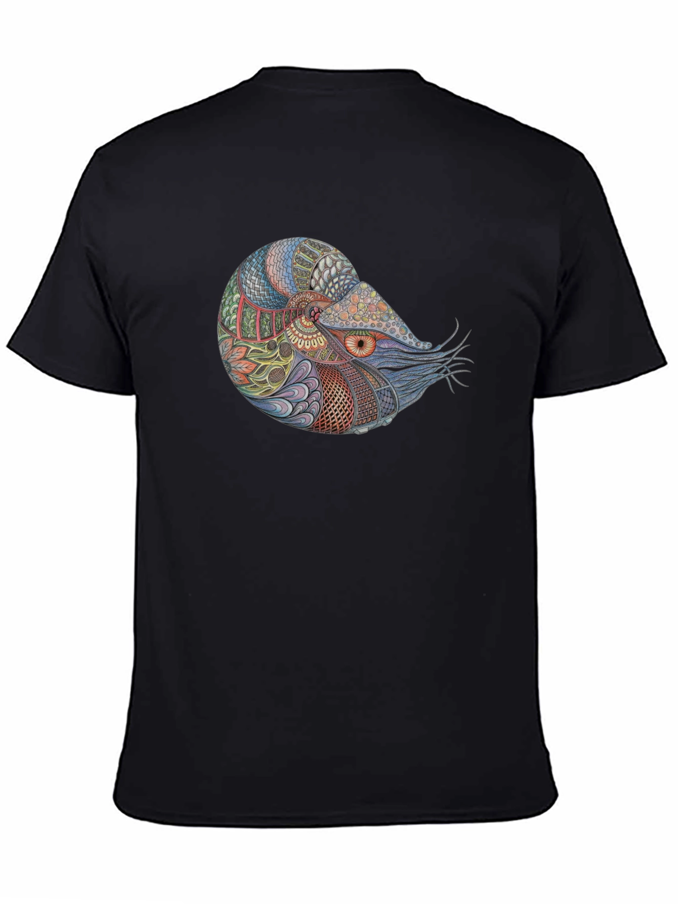 Black Nautilus Graphic Black T-Shirt view 4