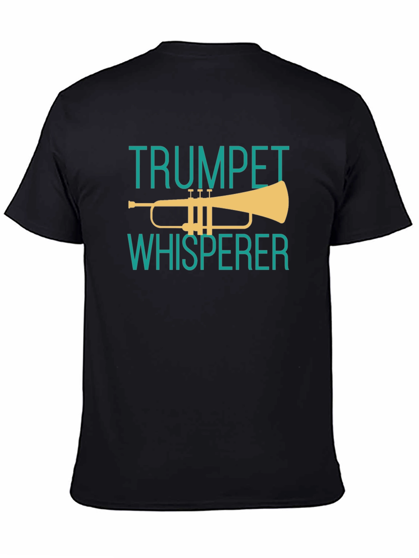 Black Trumpet Whisperer Graphic Tee - Music Lover's T-Shirt view 4