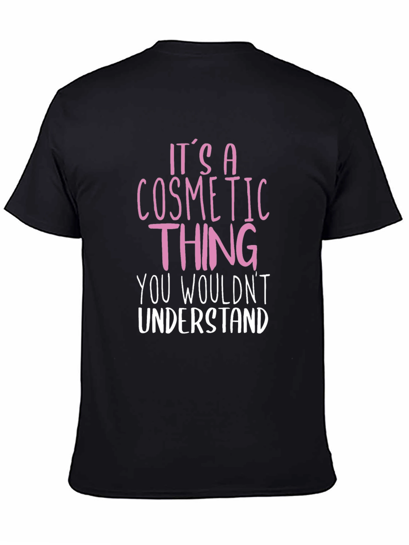 Black Cosmetic Thing T-Shirt - Unisex Black Tee view 4