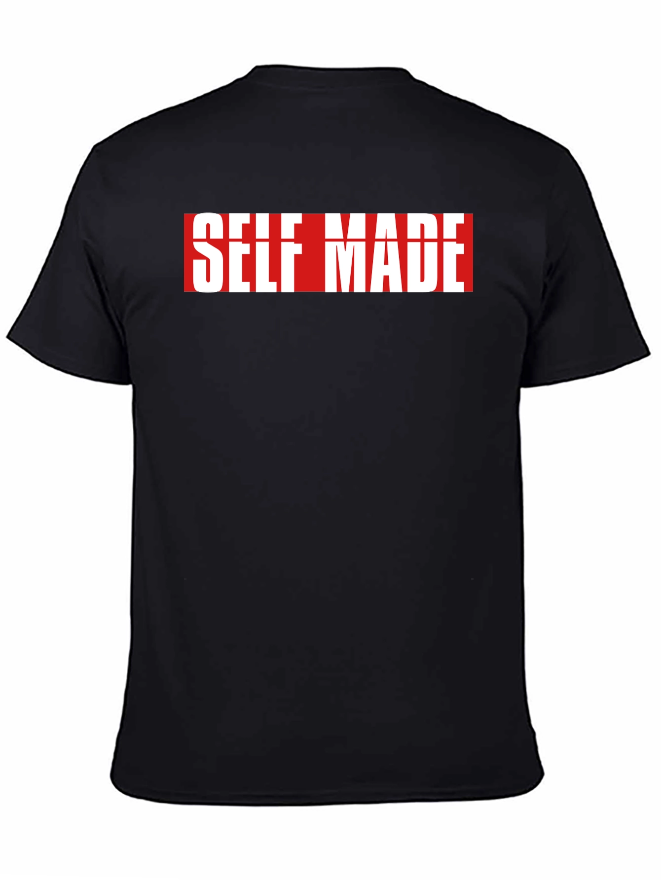Black Self Made Graphic Tee - Men's Black T-Shirt view 4
