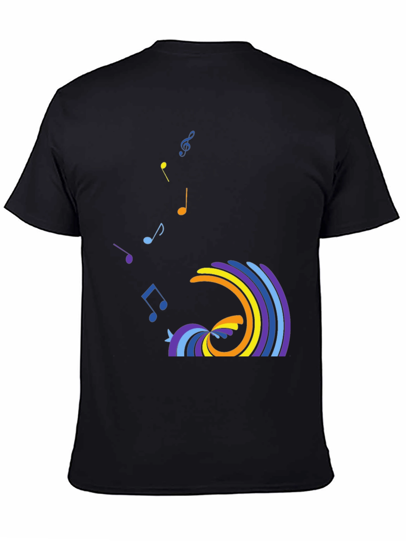 Black Musical Wave Graphic Tee view 4