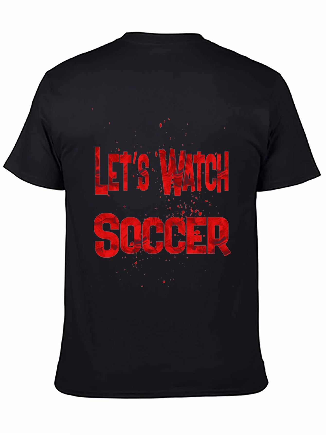 Black Let's Watch Soccer Graphic Tee - Black T-Shirt view 4