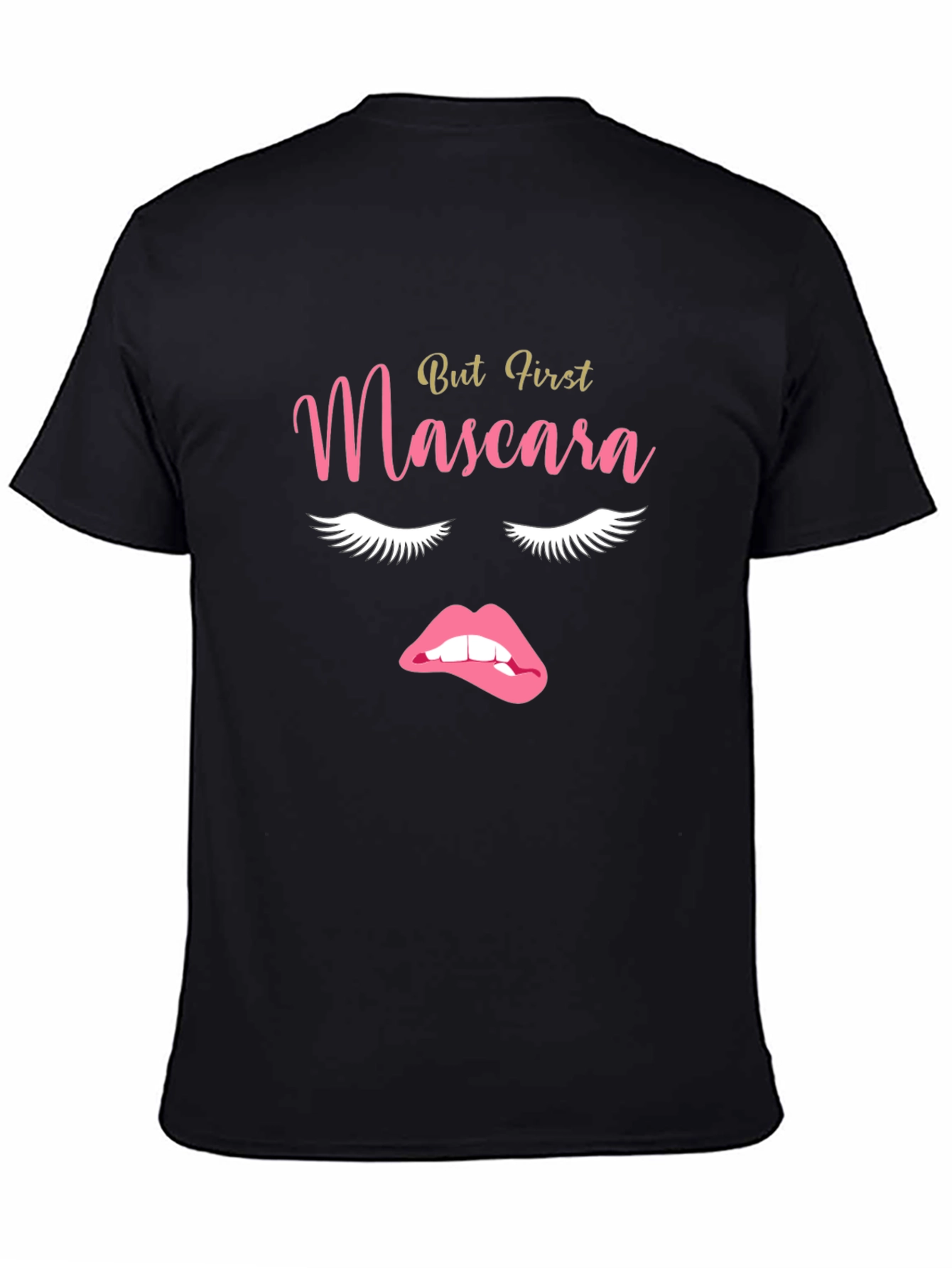 Black But First Mascara Graphic Tee - Trendy Fashion T-Shirt view 4
