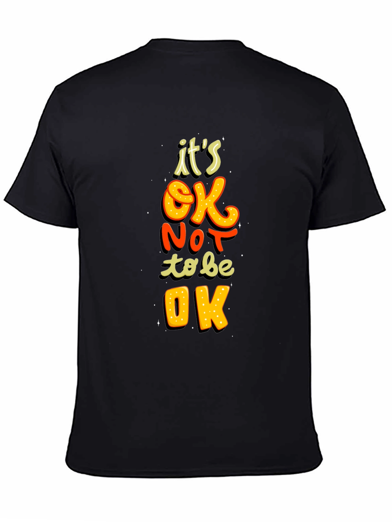 Black It's OK to Not Be OK Graphic Tee view 4