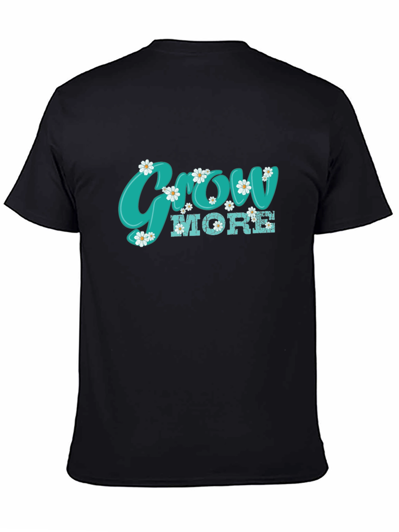 Black Grow More Floral T-Shirt - Black view 4