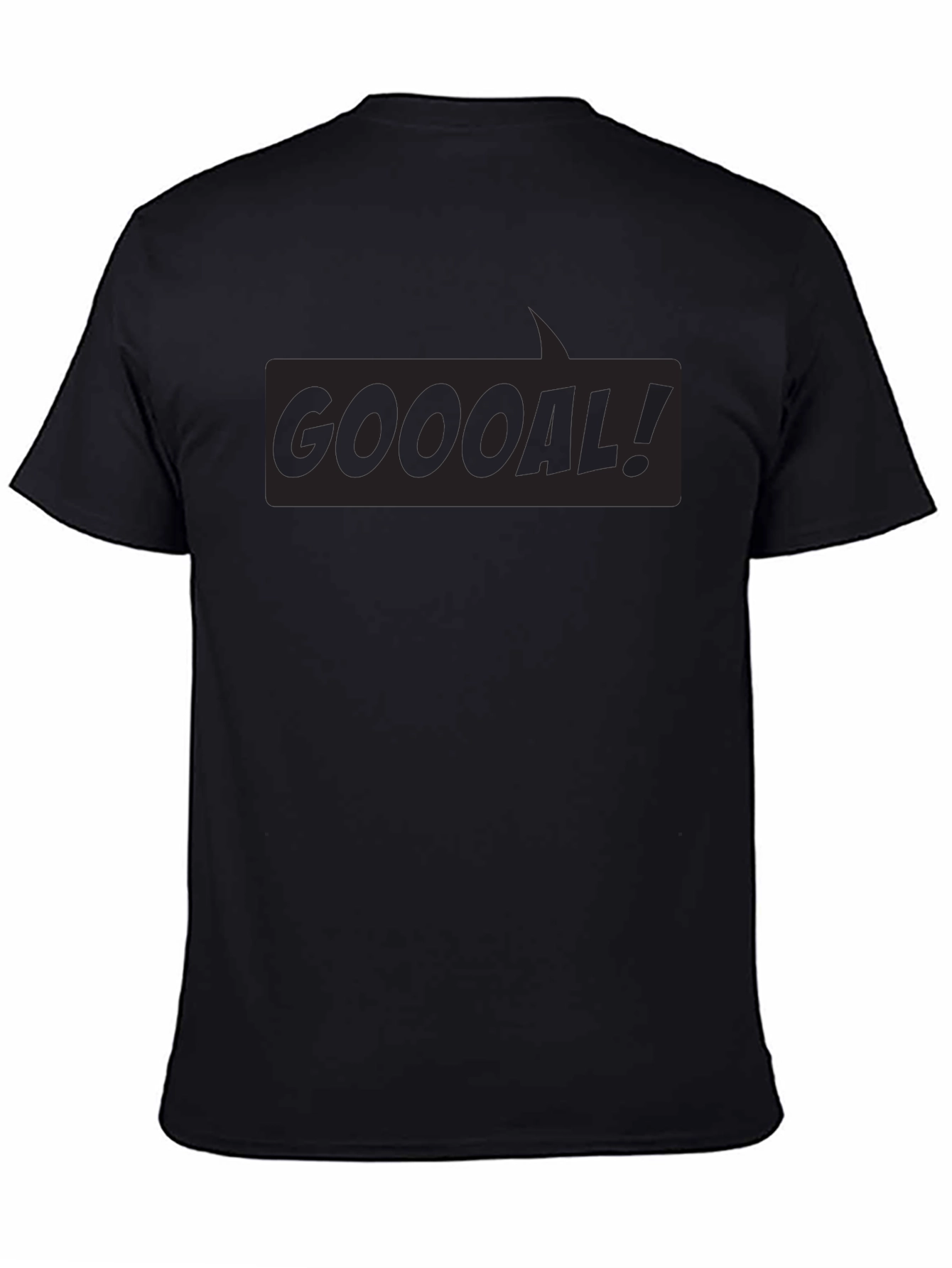Black GOOOAL! Graphic Tee -  Soccer Fan T-Shirt view 4