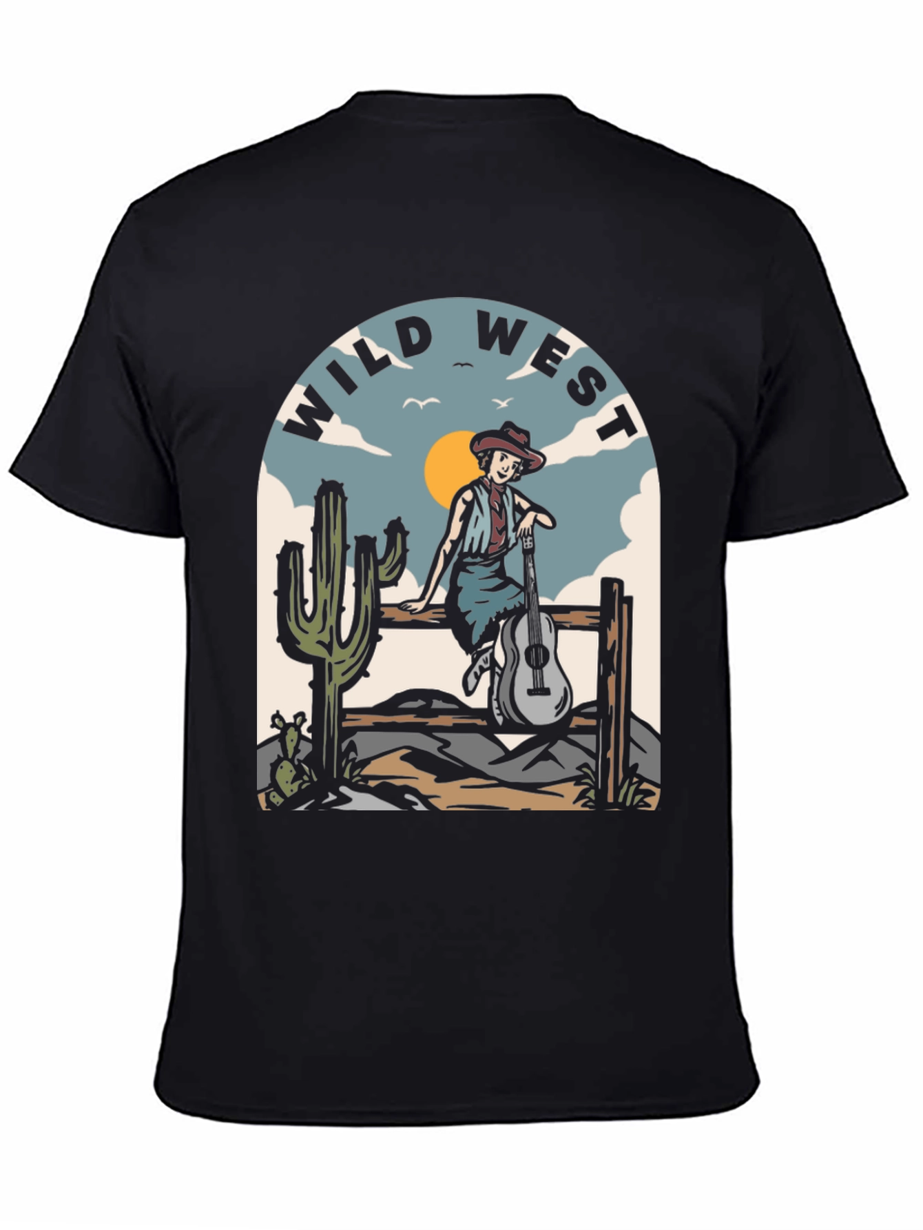 Black Wild West Graphic Tee view 4