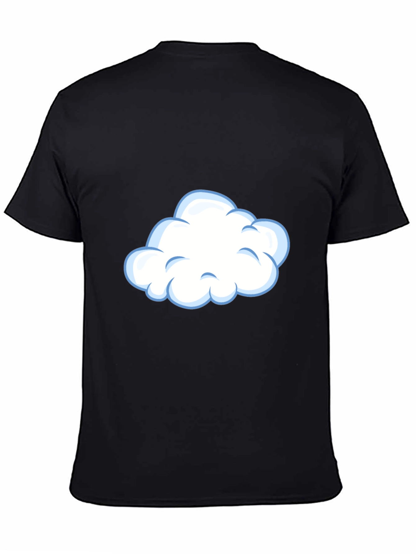 Black Cloud Graphic Tee - Casual Black T-Shirt view 4