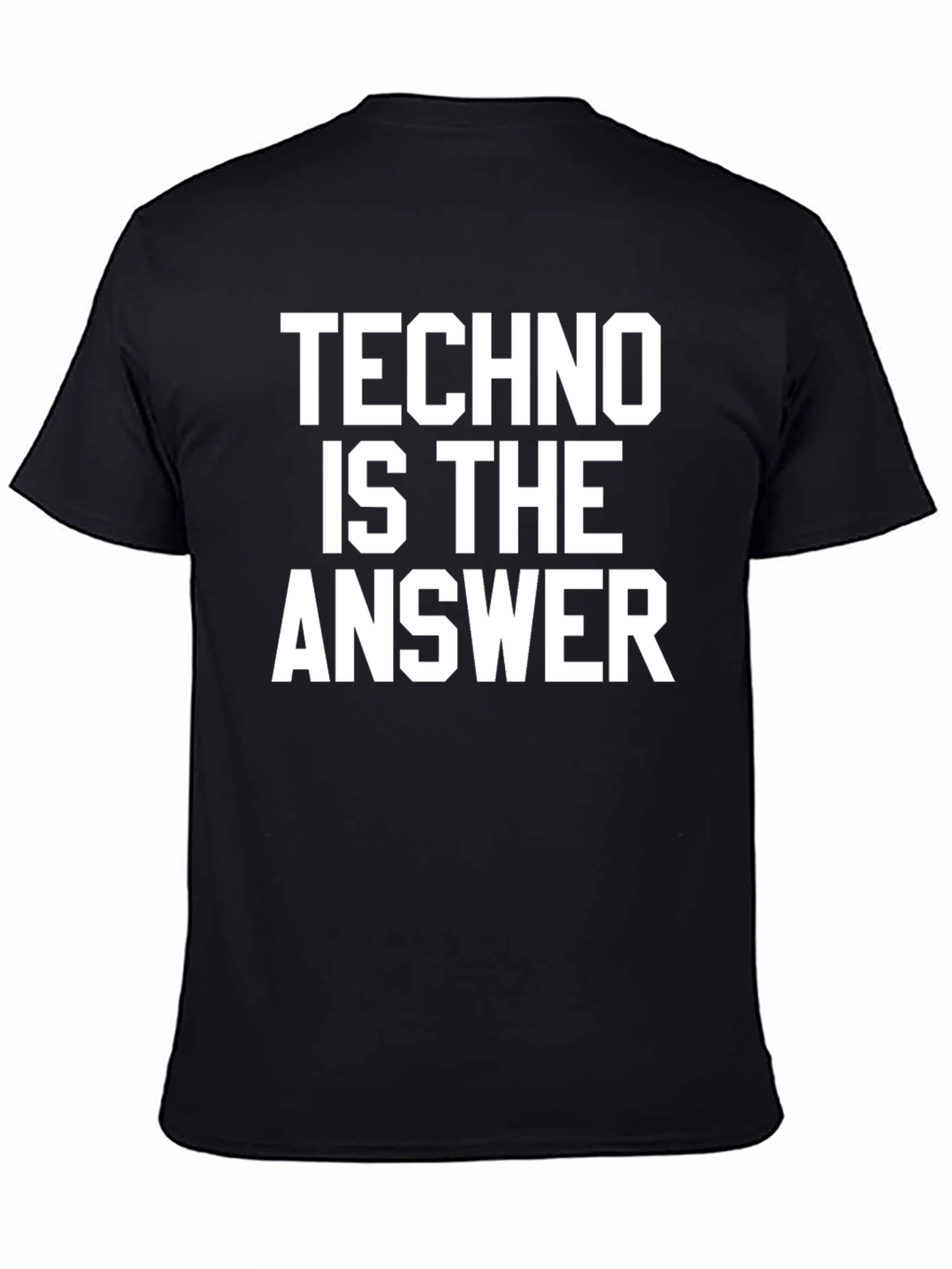 Black Techno is the Answer Graphic Tee view 4