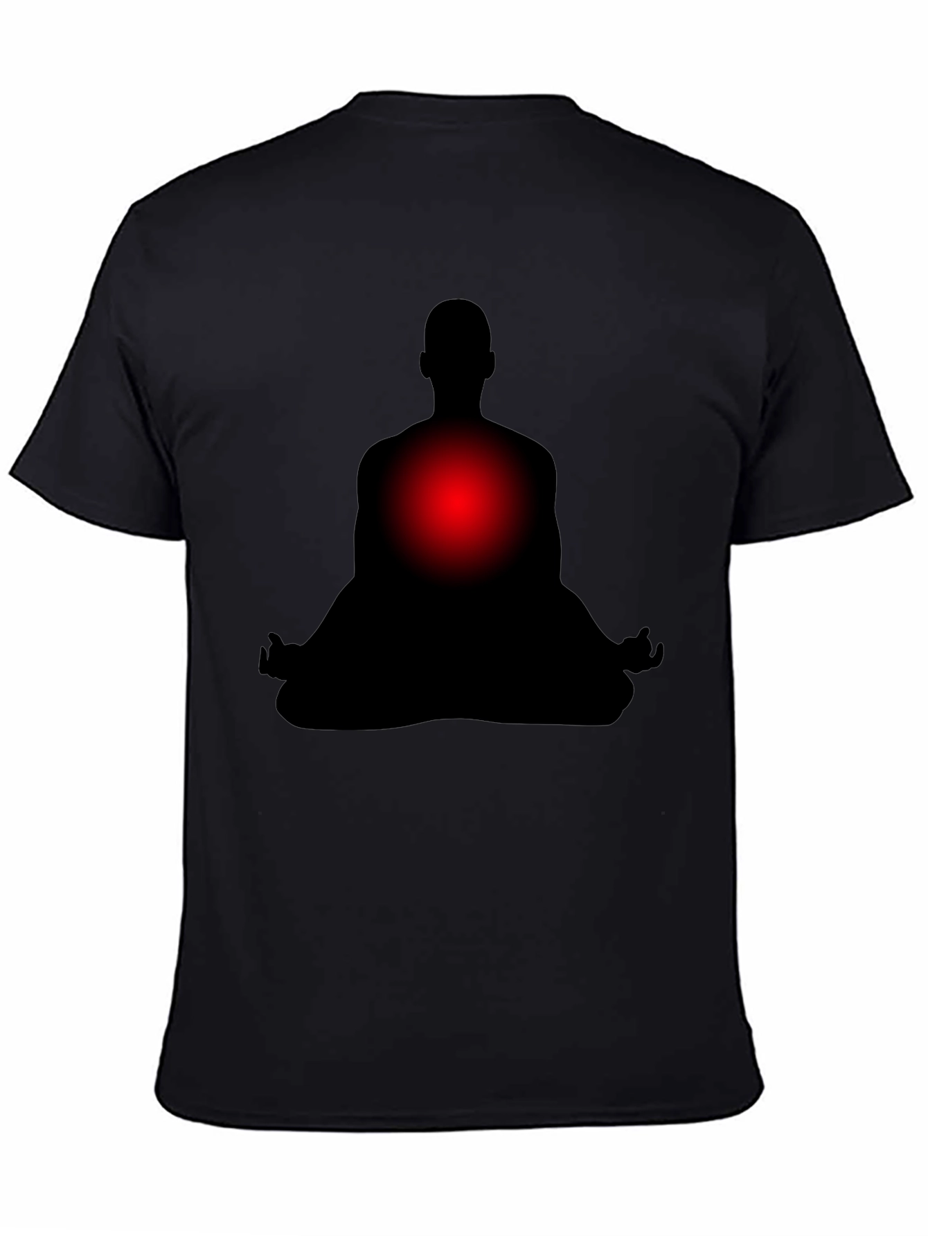 Black Meditative Silhouette T-Shirt - Relax & Focus view 4