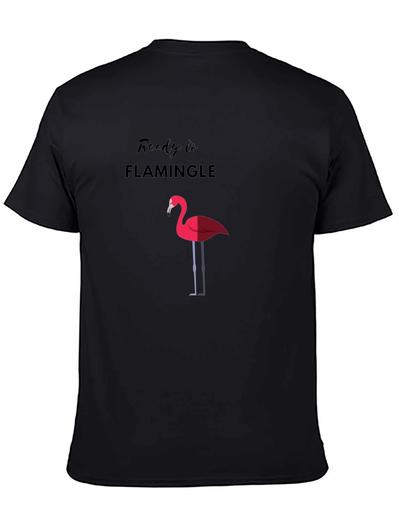 Black Ready to Flamingle Graphic Tee view 4