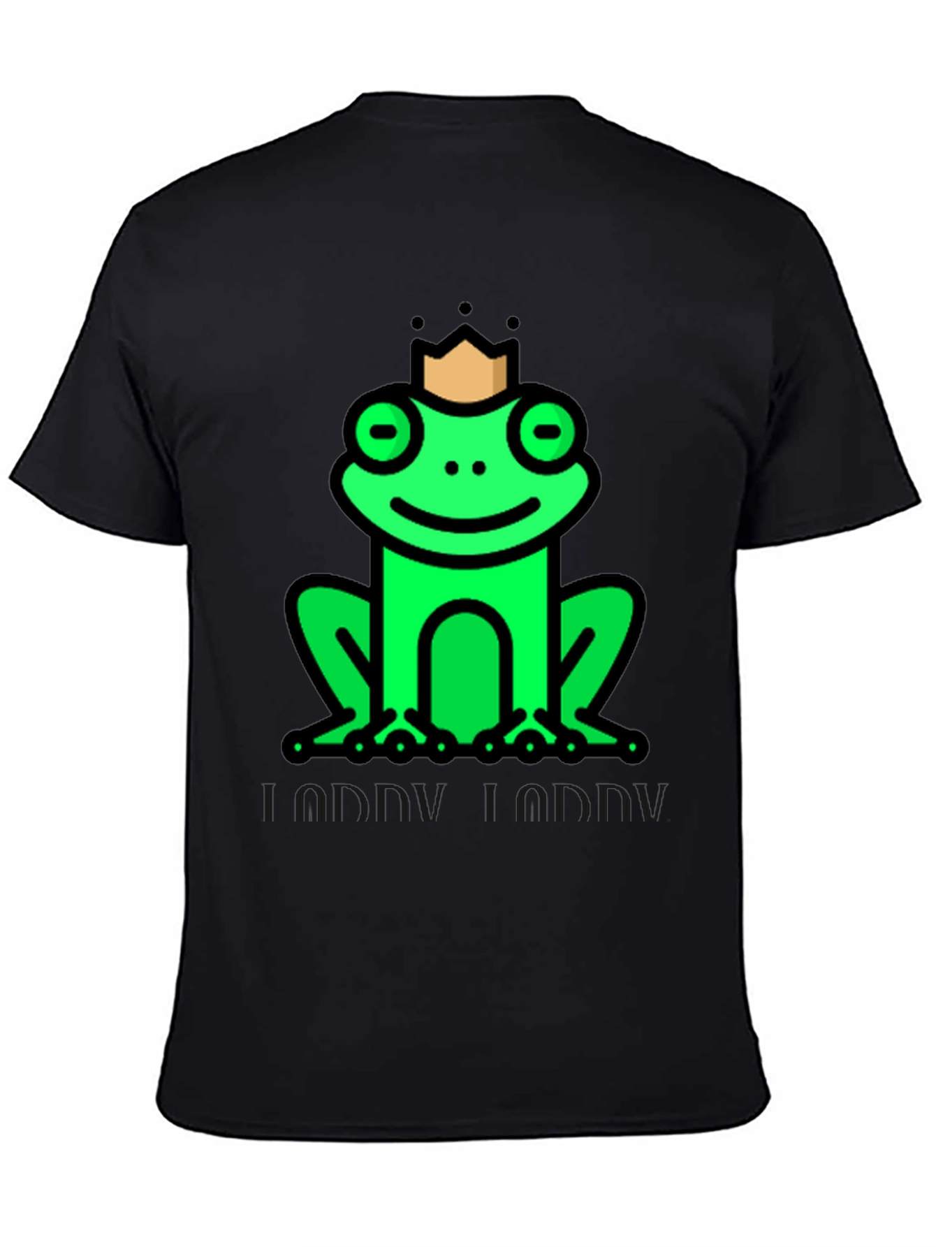 Black Frog Prince T-Shirt - Funny Graphic Tee view 4