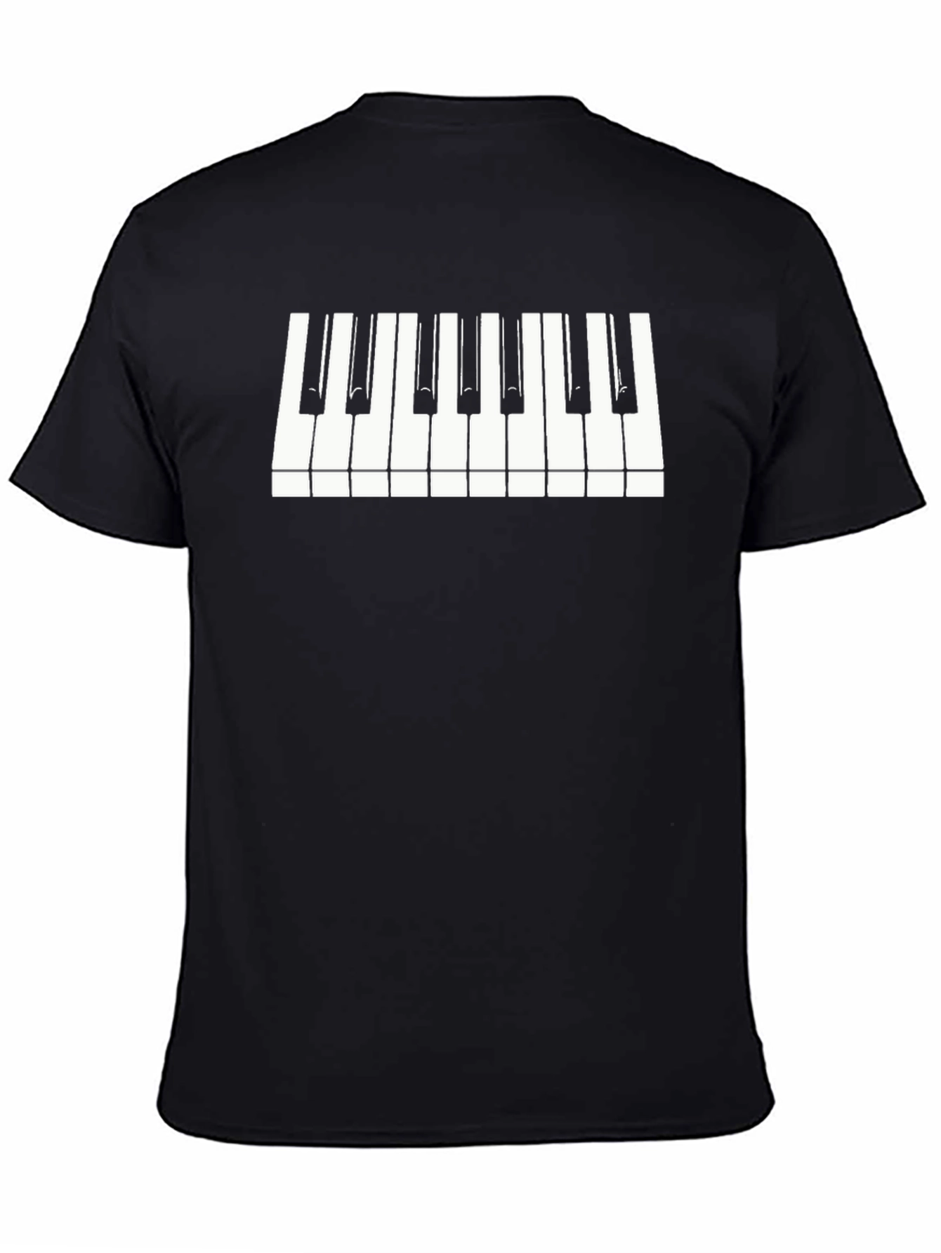 Black Piano Keys Graphic T-Shirt - Musician Tee view 4