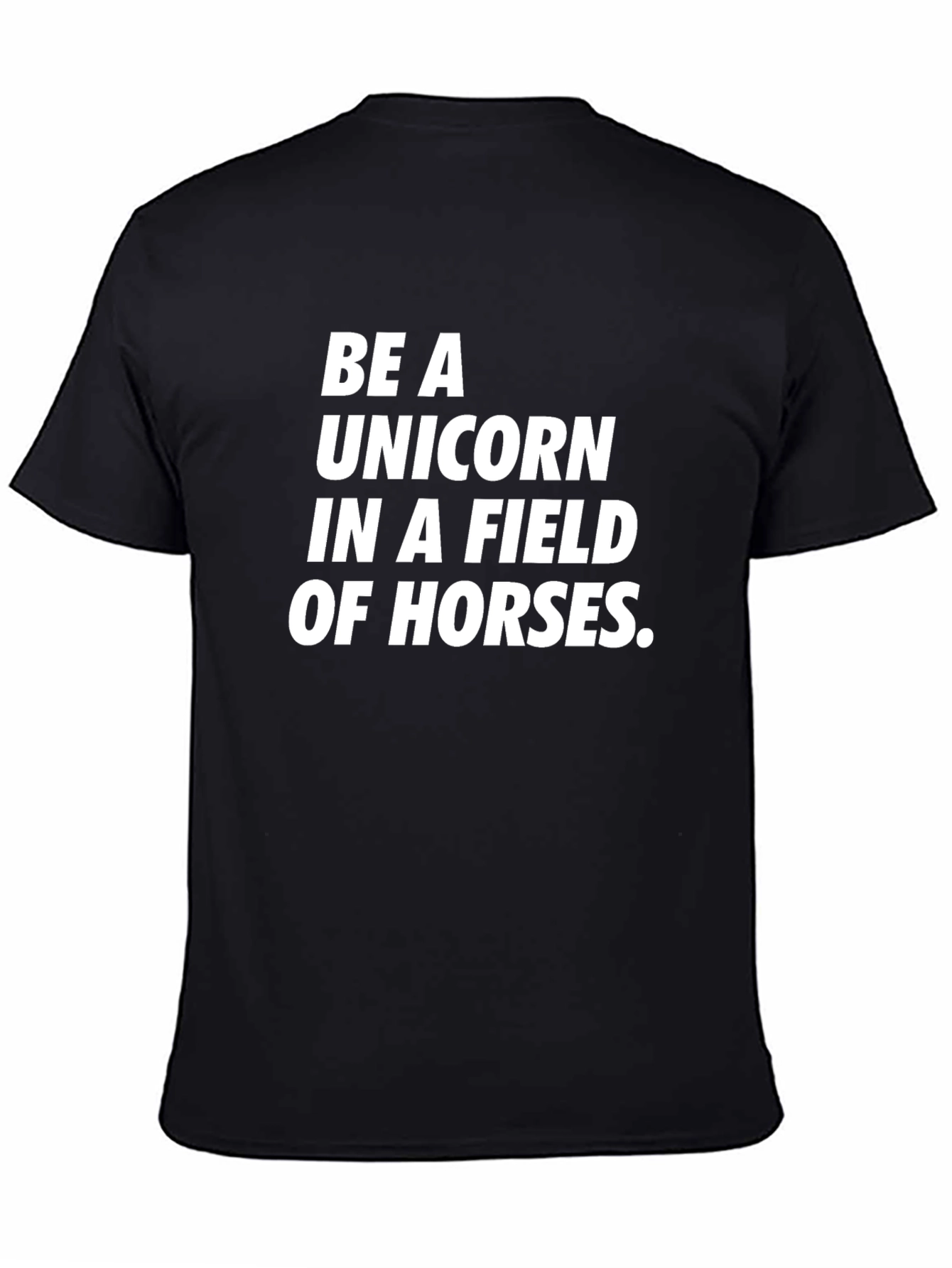 Black Be a Unicorn Graphic Tee - Black view 4