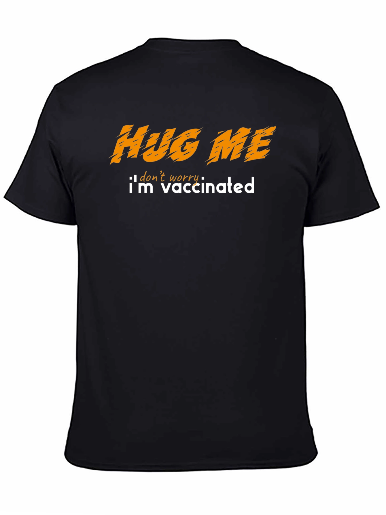 Black Hug Me I'm Vaccinated Graphic Tee view 4
