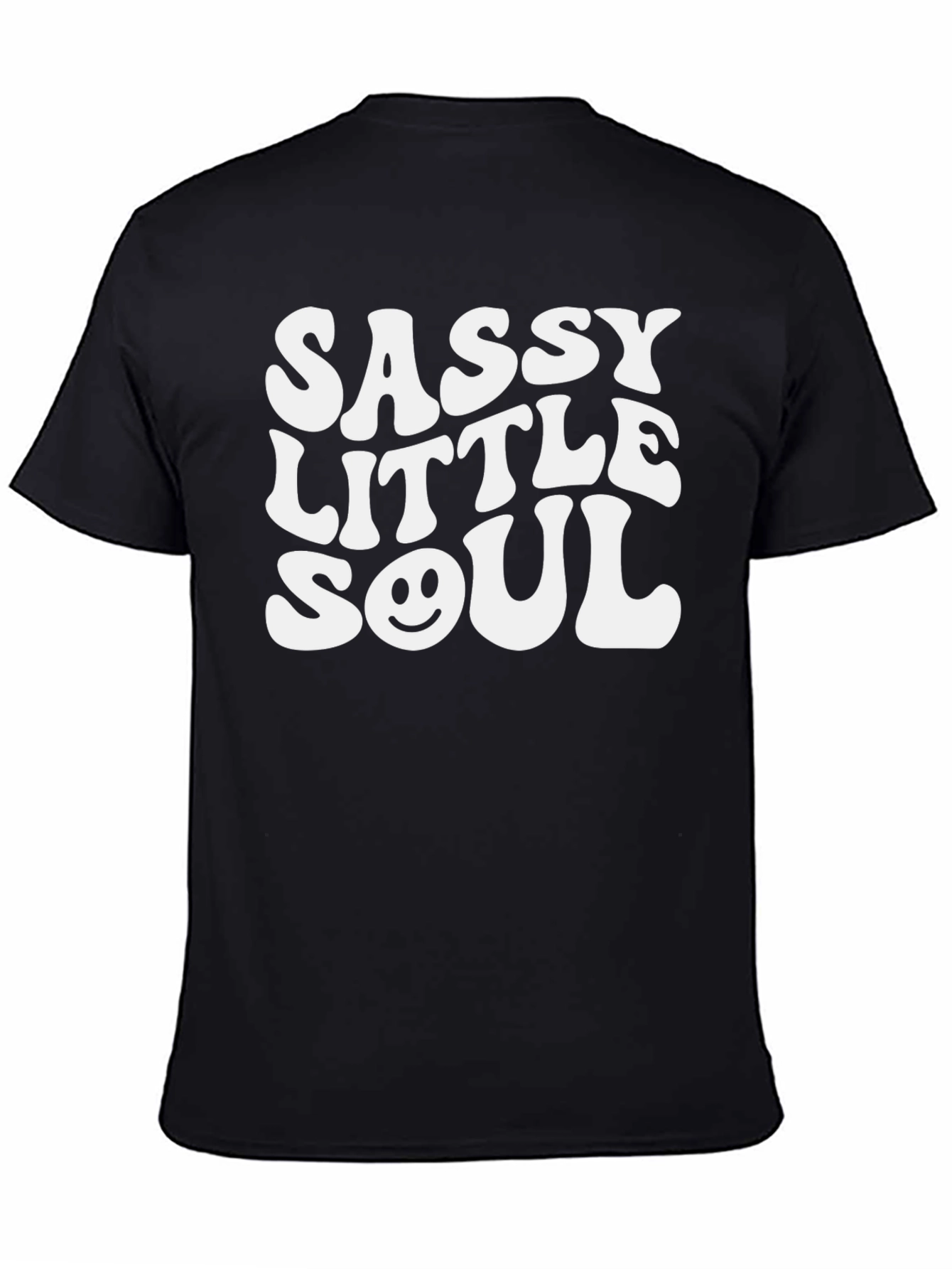 Black Sassy Little Soul T-Shirt - Trendy Graphic Tee view 4