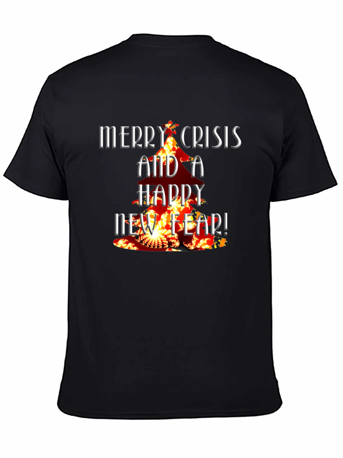 Black Merry Crisis T-Shirt - Dark Humor Tee view 4