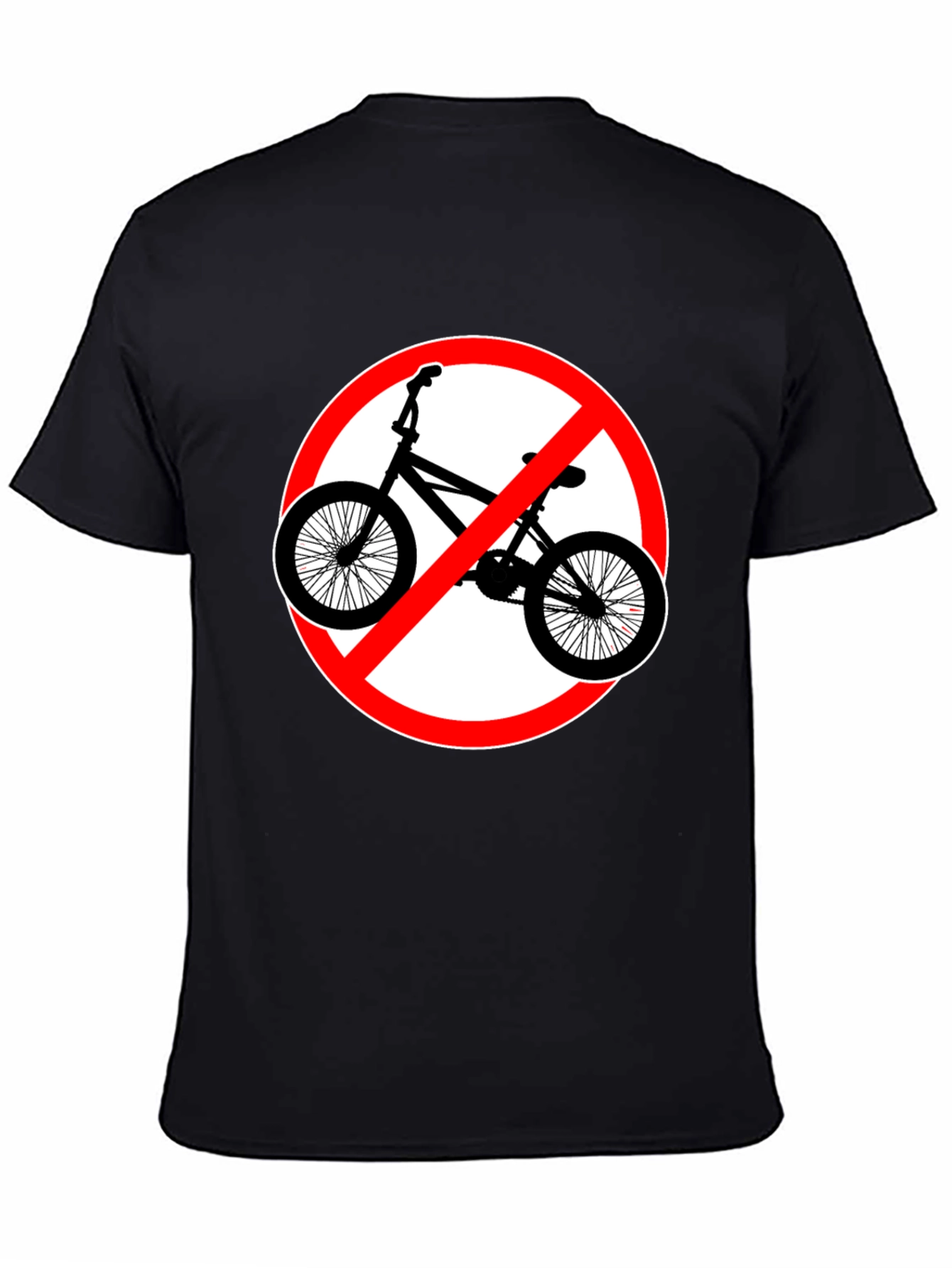 Black No Bikes Allowed Graphic Tee view 4