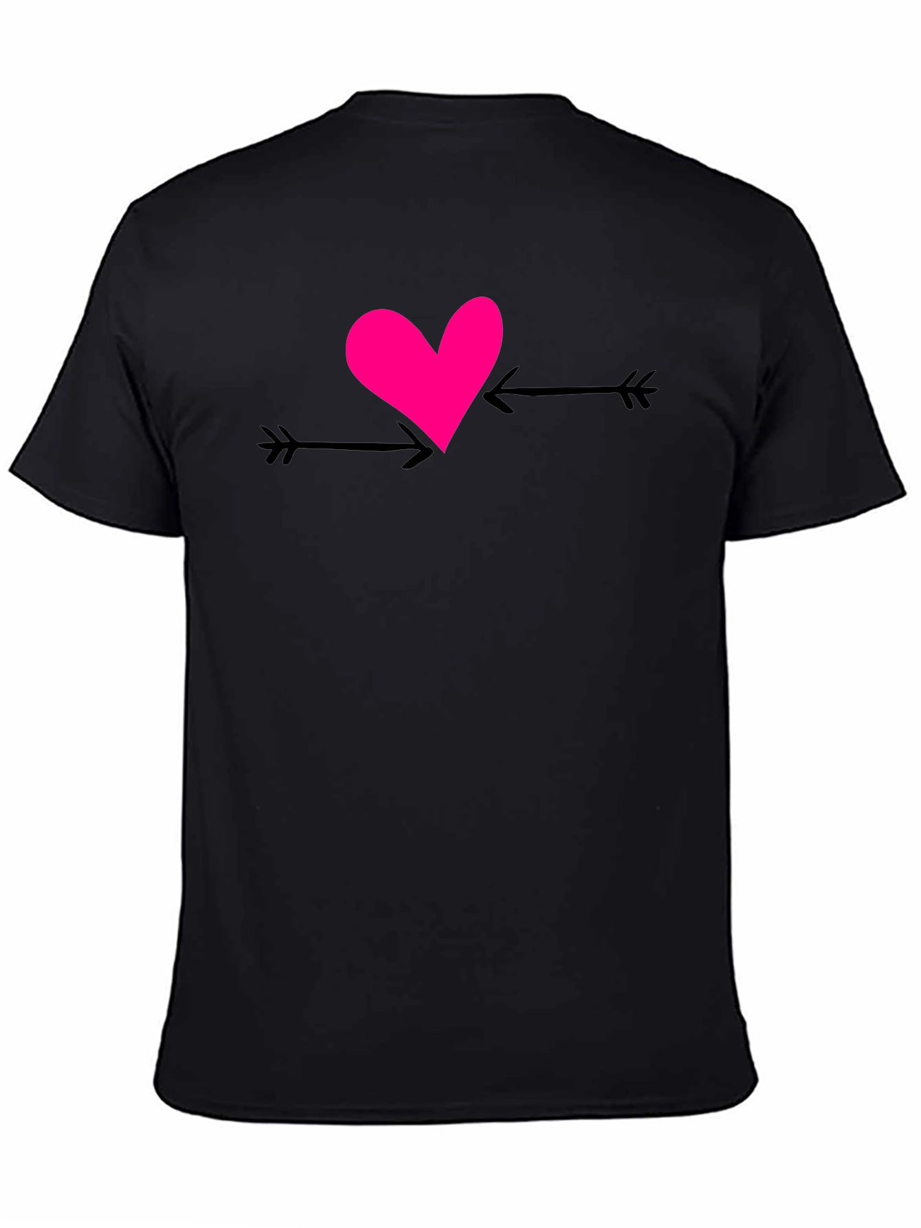 Black Heart Arrow Graphic Tee - Cupid's Love view 4