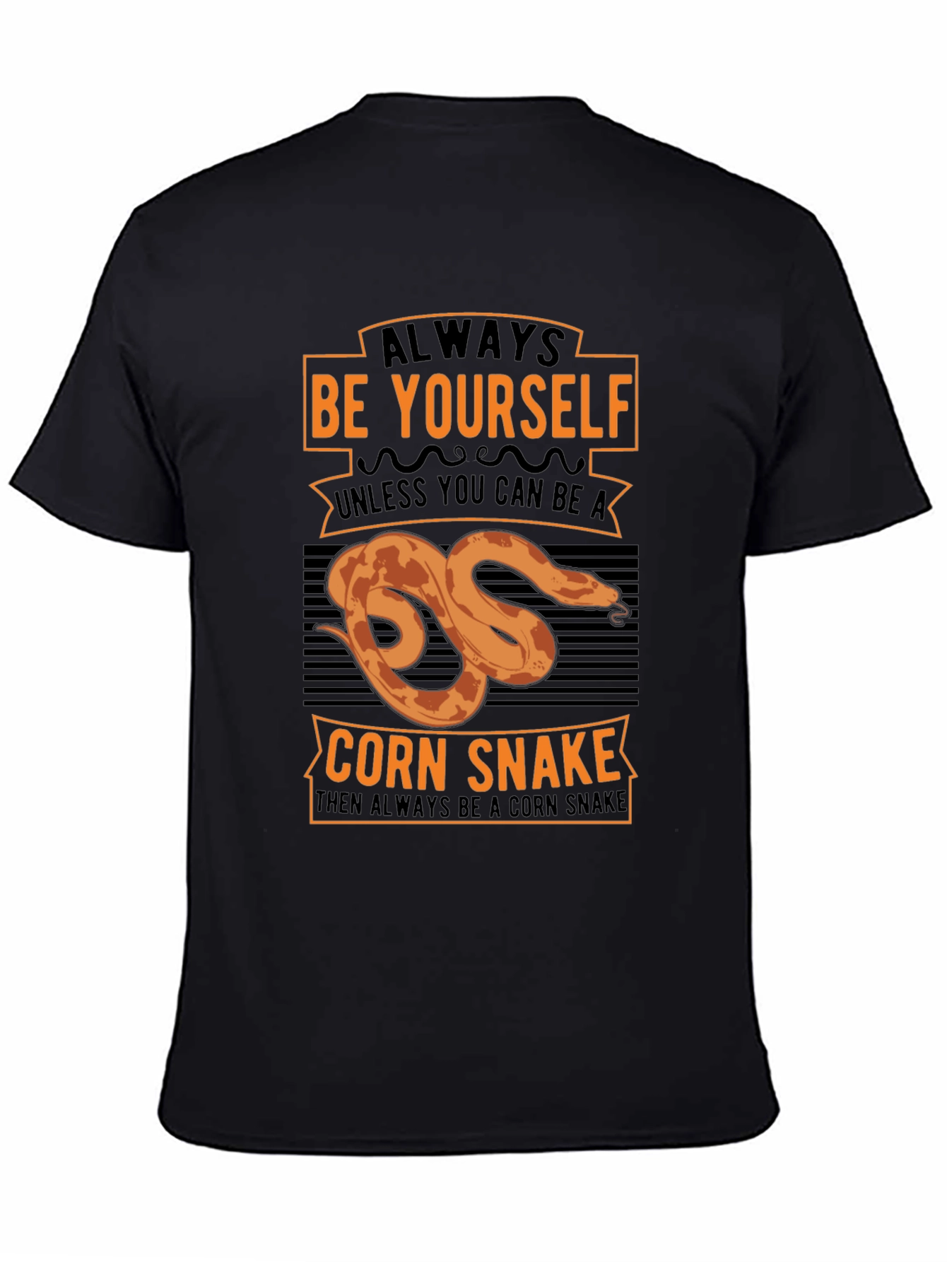 Black Always Be Yourself Corn Snake Graphic T-Shirt view 4