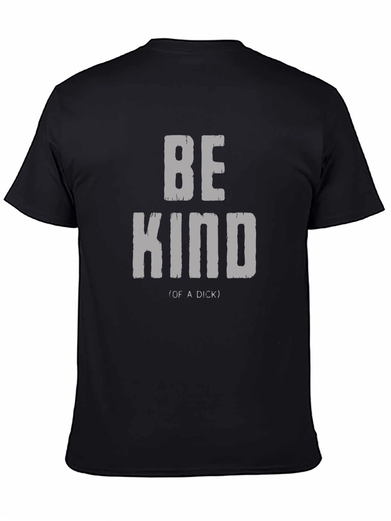 Black Be Kind T-Shirt - Black Crew Neck view 4