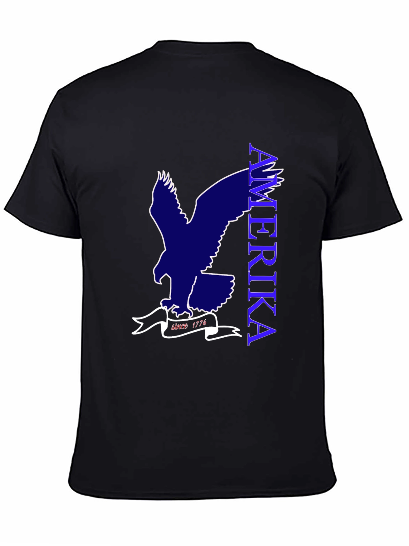 Black Americana Eagle Graphic Tee - Black Patriotic T-Shirt view 4