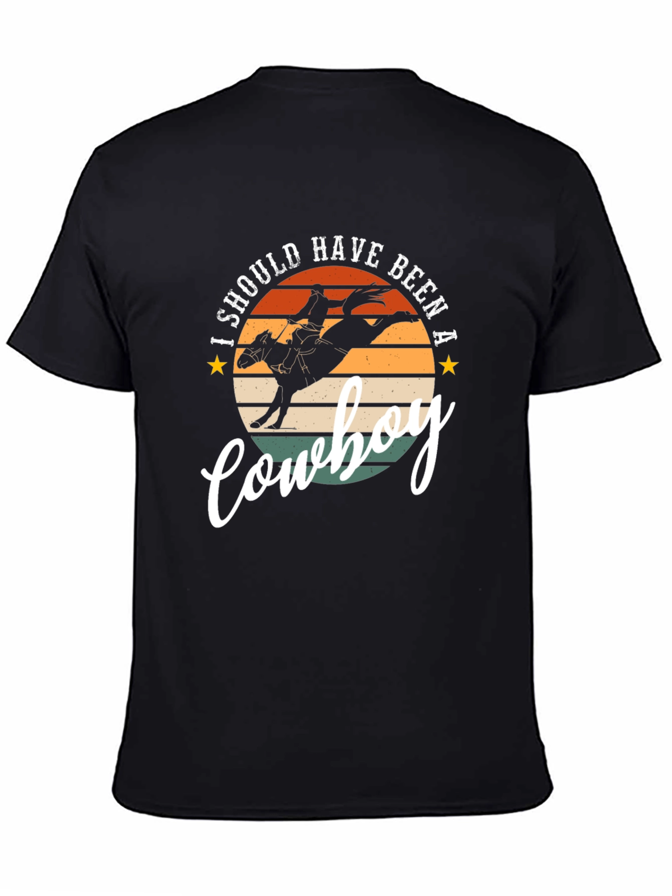 Black I Should Have Been A Cowboy Graphic Tee view 4