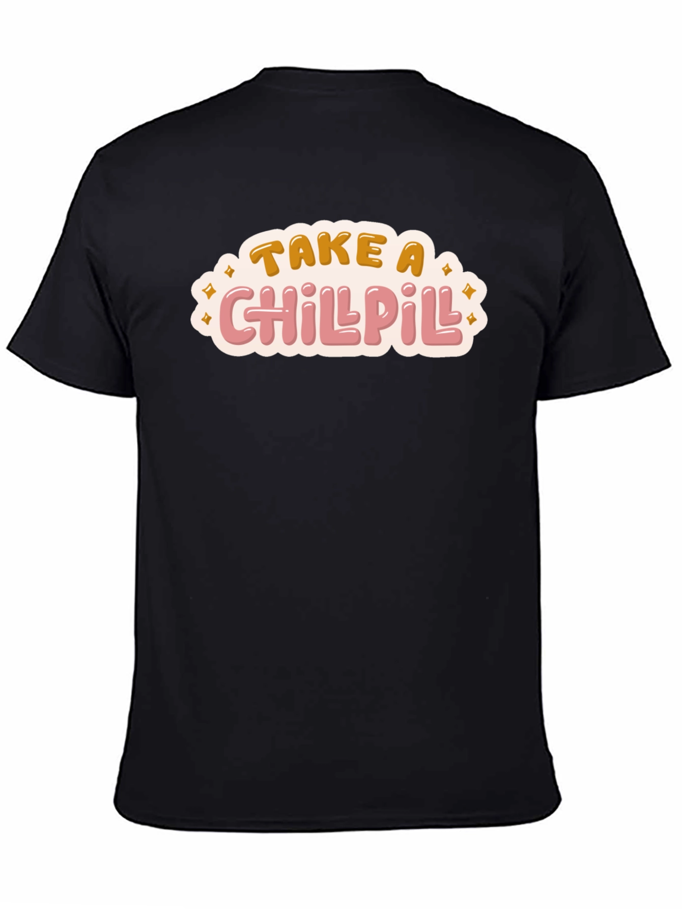 Black Chill Pill Graphic Tee - Relax in Style view 4