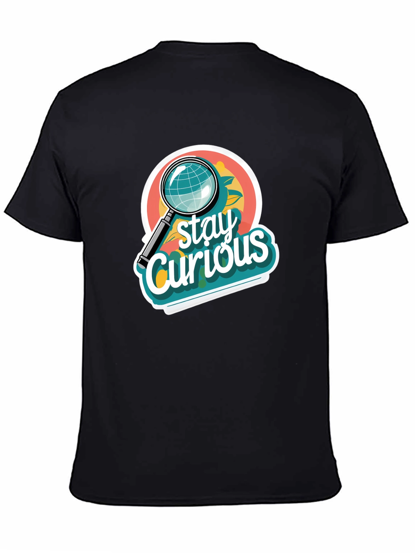 Black Stay Curious Graphic T-Shirt view 4