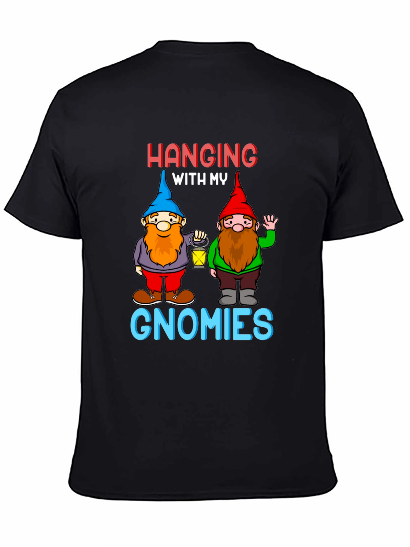 Hanging With My Gnomies Black T-Shirt - 4