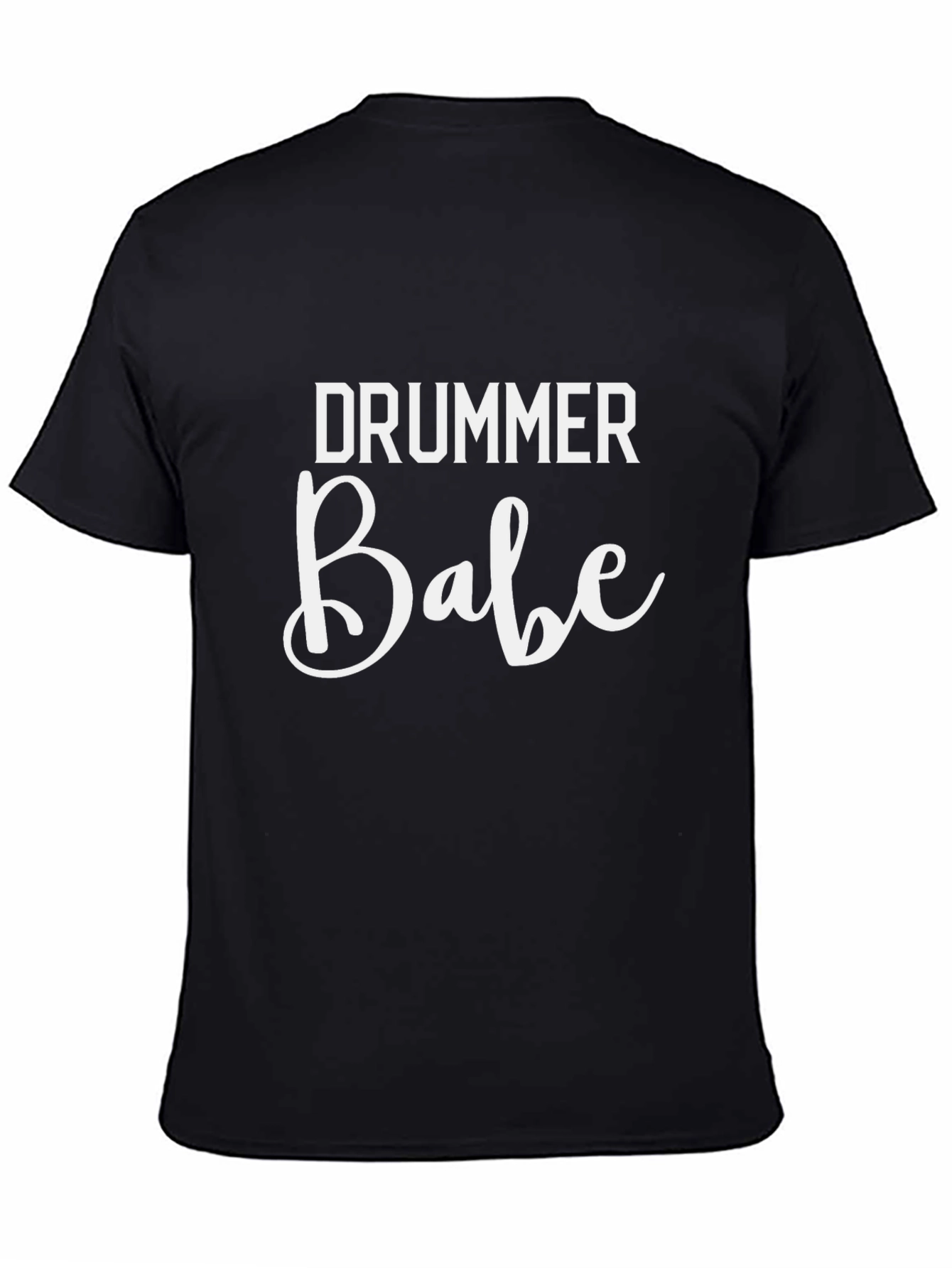 Black Drummer Babe Graphic Tee - Music Lover T-Shirt view 4