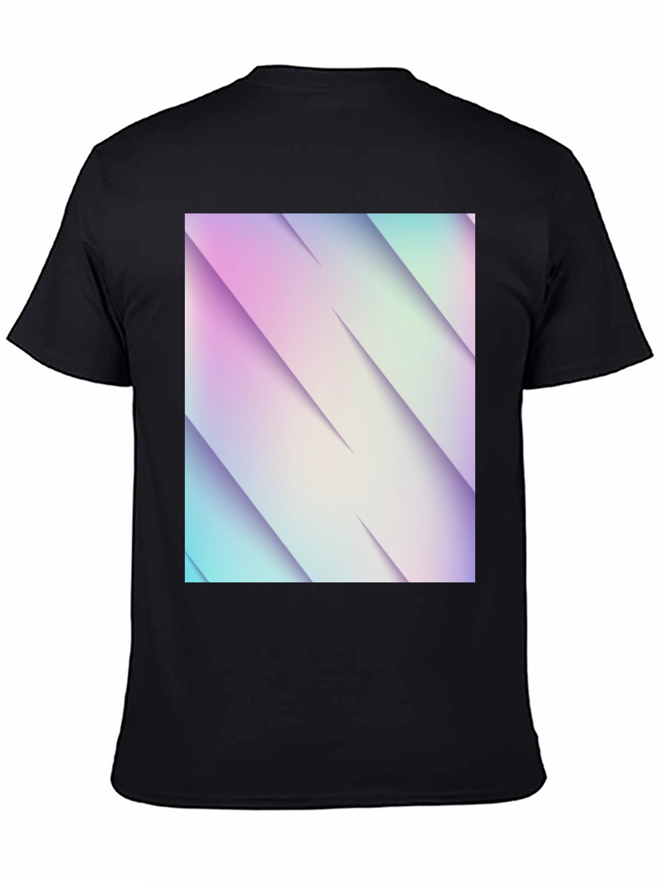 Black Modern Gradient T-Shirt - Stylish Geometric Design view 4