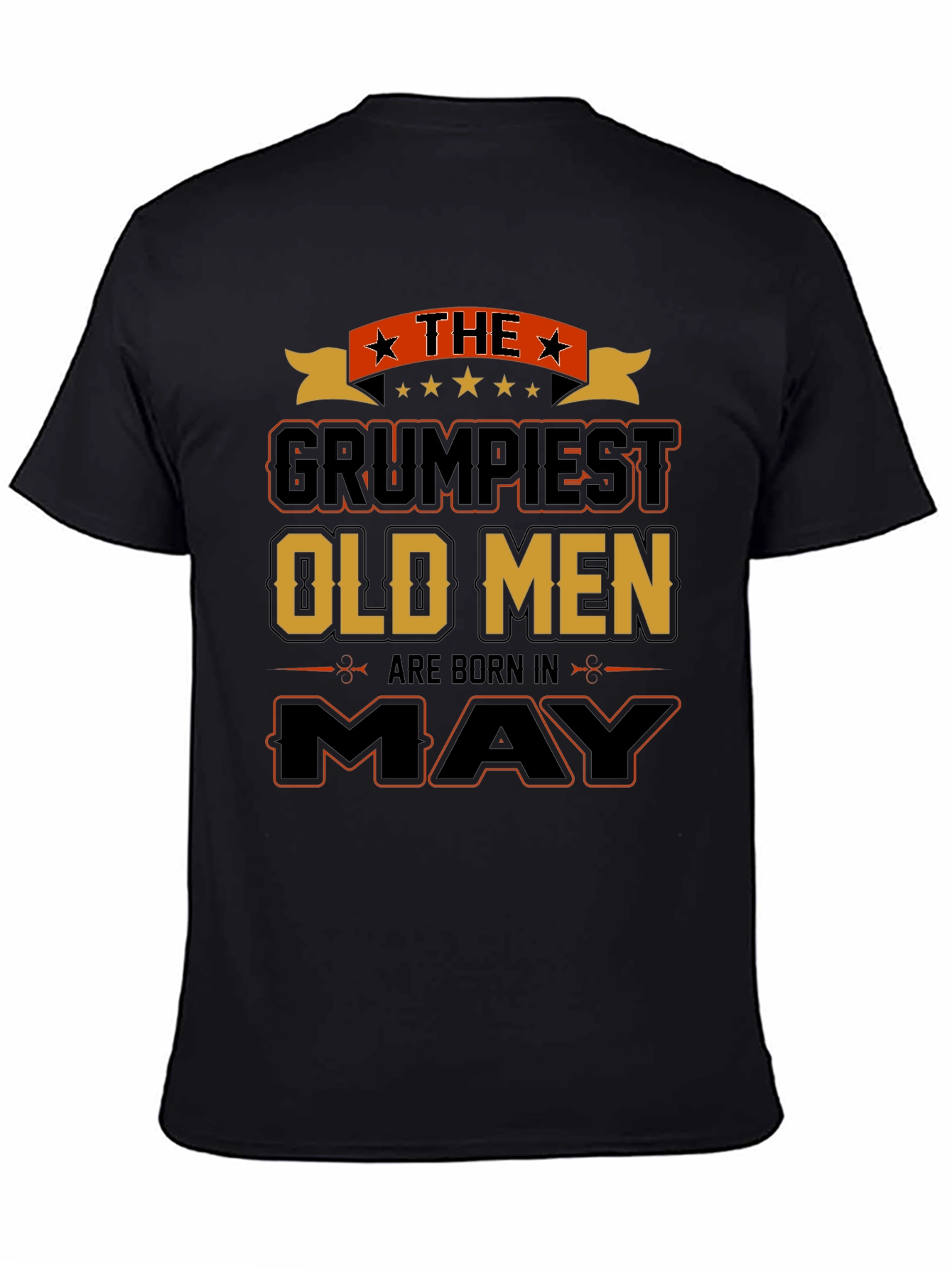 Black Grumpiest Old Men Born In May T-Shirt view 4