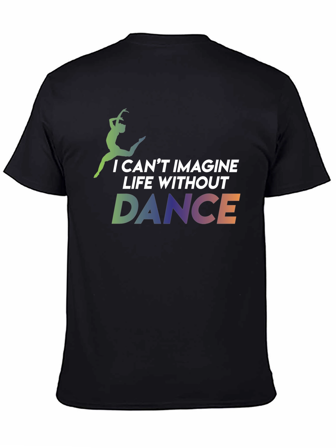 Black Dance Lover Graphic Tee - I Can't Imagine Life Without Dance T-Shirt view 4