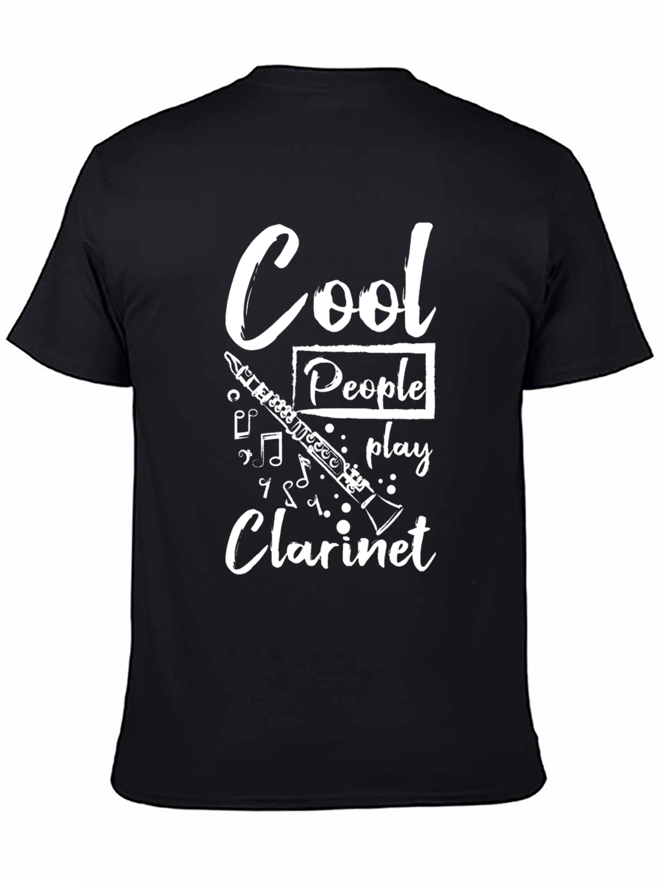 Black Cool People Play Clarinet T-Shirt - Music Lover Gift view 4