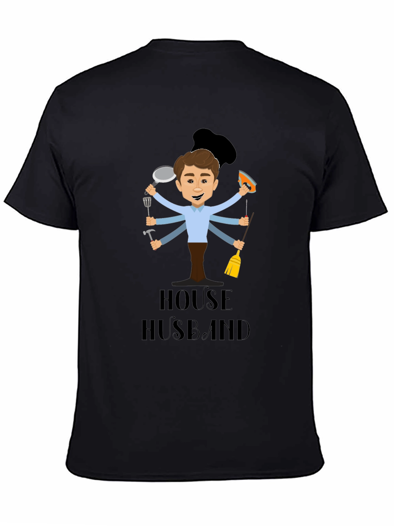 Black House Husband Graphic Tee - Multi-Tasking Dad view 4