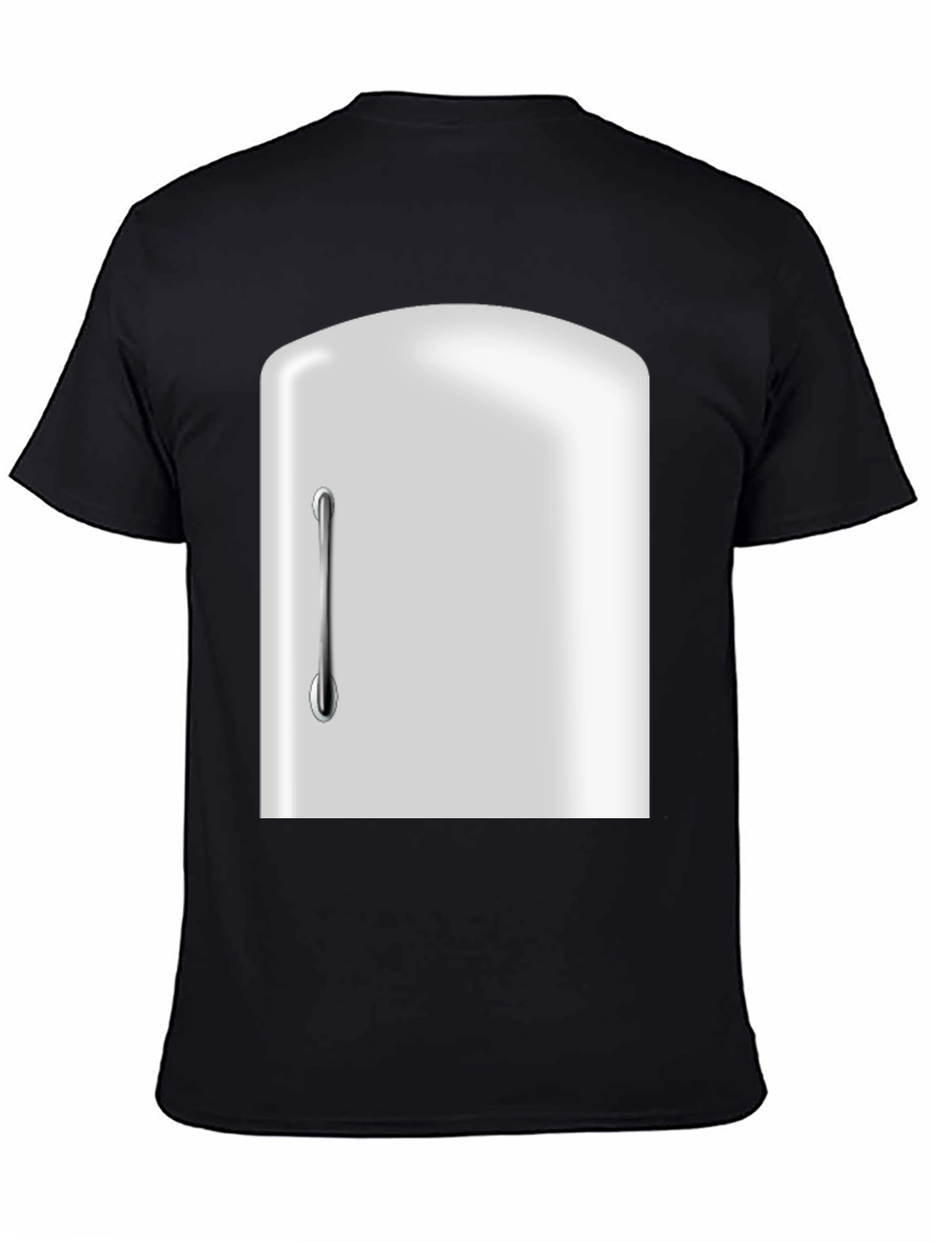 Black Novelty Refrigerator Door Graphic T-Shirt view 4