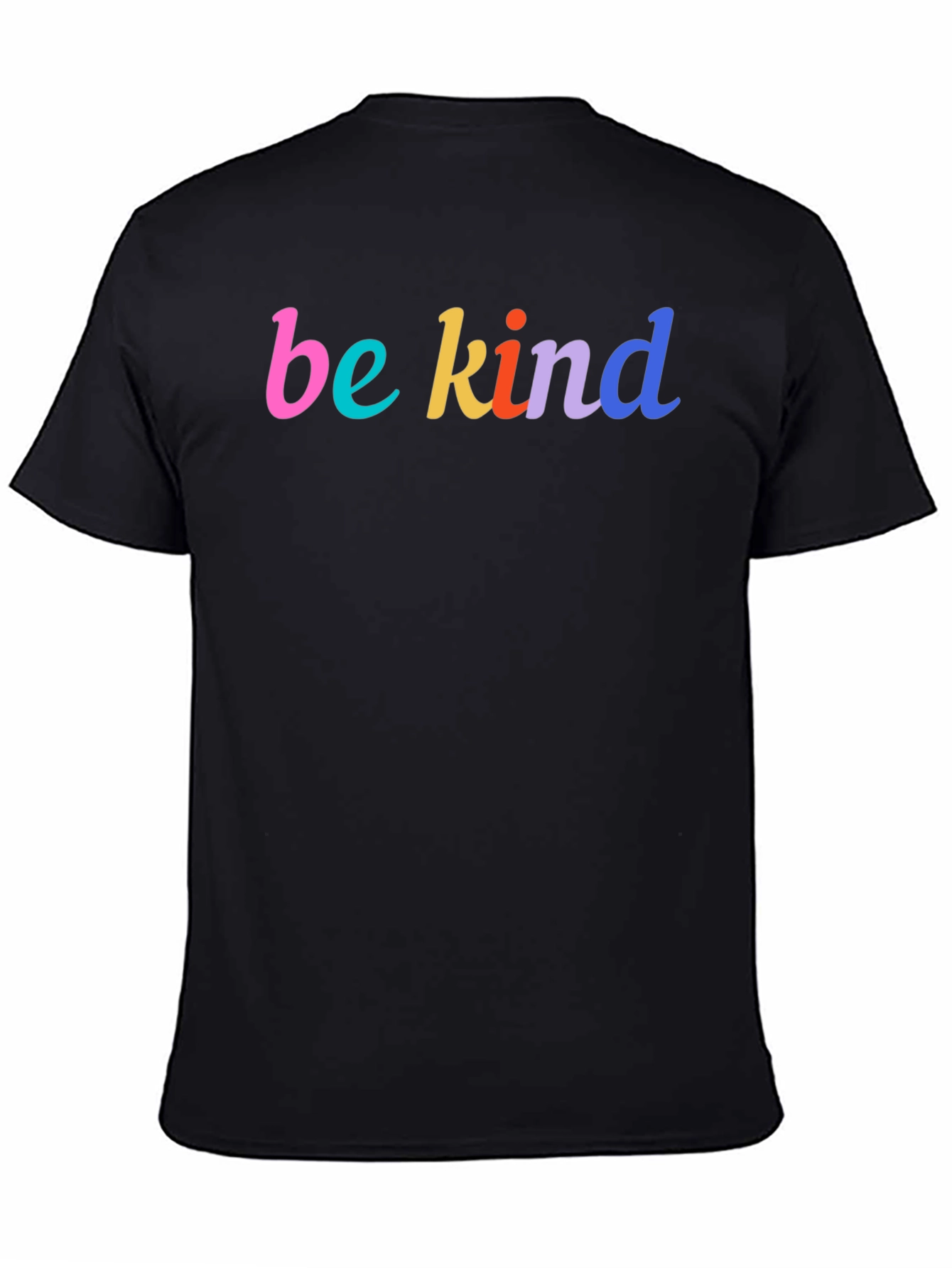 Black Be Kind Colorful Graphic Tee - Stylish Unisex T-Shirt view 4
