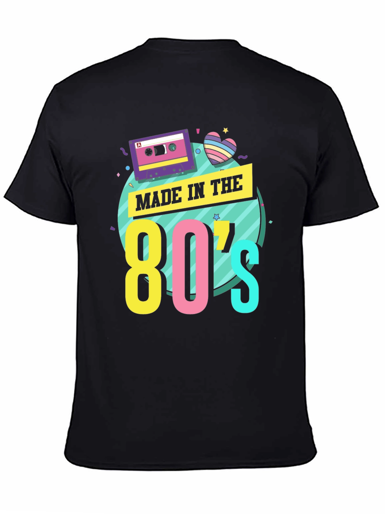 Black Retro 'Made in the 80s' Graphic Tee view 4