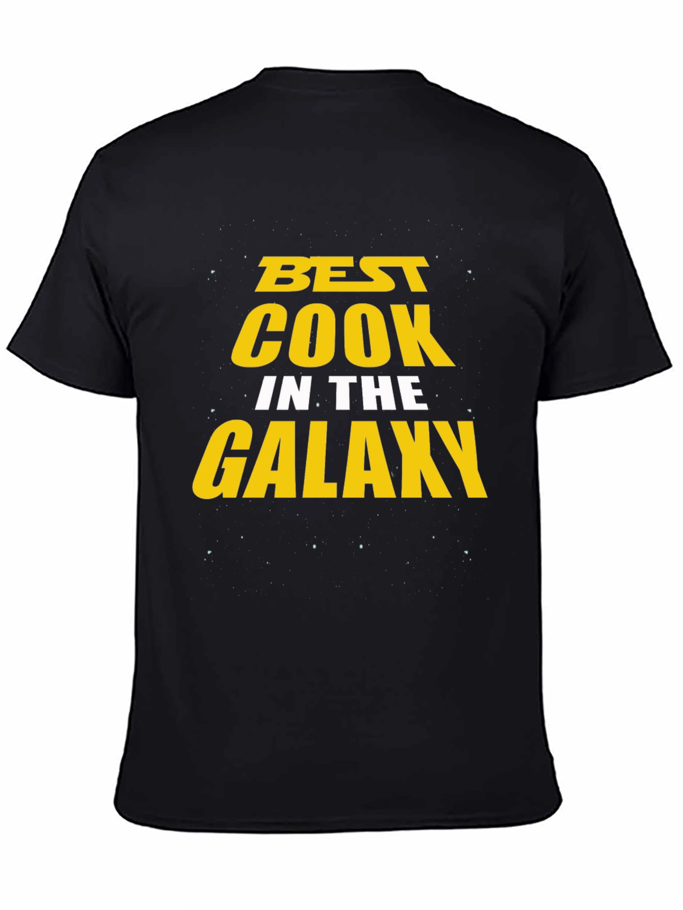 Black Best Cook in the Galaxy Graphic T-Shirt view 4