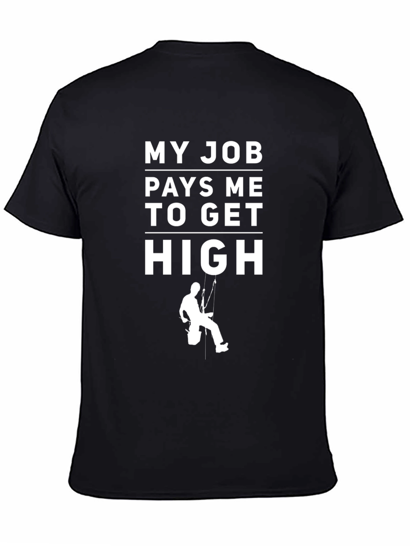 Black My Job Pays Me To Get High T-Shirt view 4