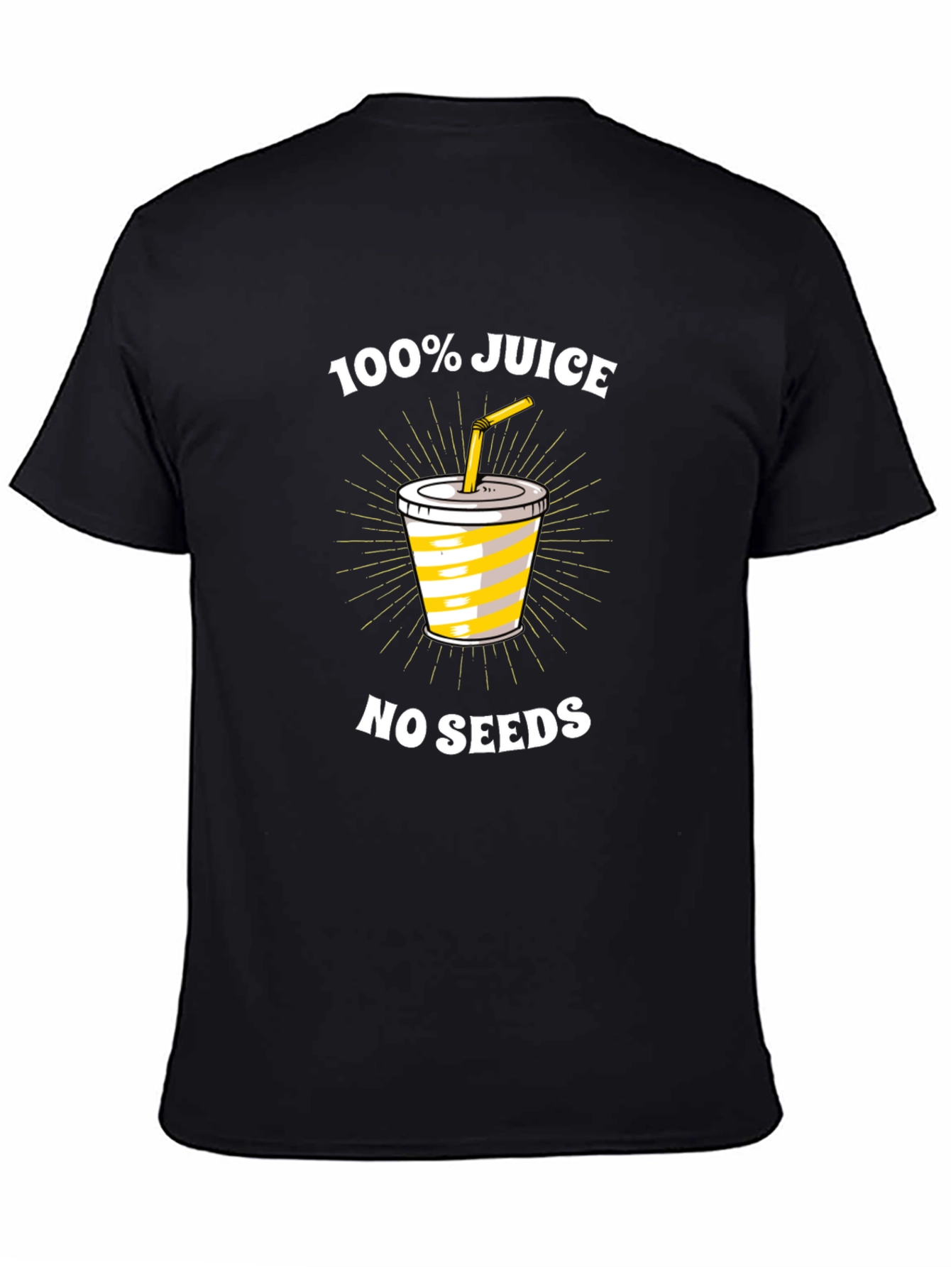 Black 100% Juice No Seeds Graphic Tee view 4