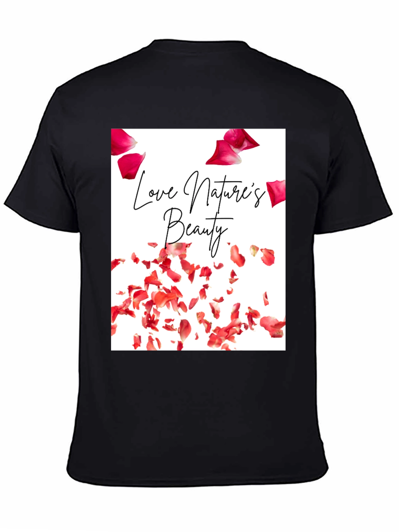 Black Nature's Beauty Graphic Tee - Soft Cotton Comfort view 4