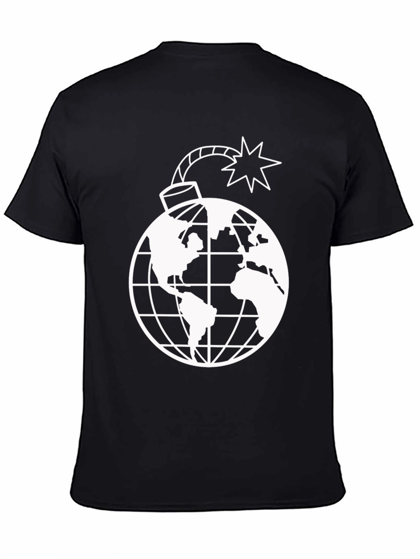 Black Global Bomb Tee - Men's Graphic T-Shirt view 4